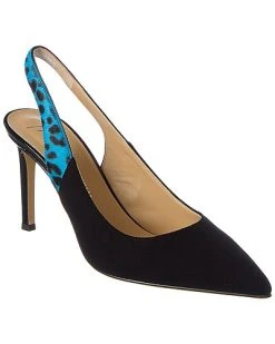 Giuseppe Zanotti Formal 85 Suede & Haircalf Slingback Pump Women