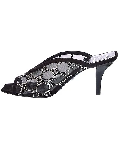 Gucci GG Mesh & Suede Sandal Women 4 Gucci GG Mesh & Suede Sandal Women - Image 2