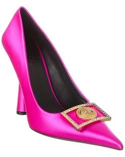 Versace Medusa Plaque Satin Pump Women