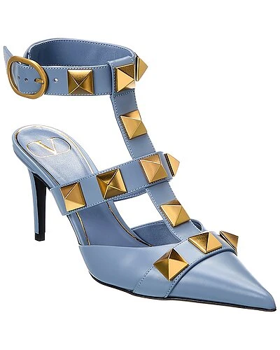 Valentino Roman Stud 80 Leather Ankle Strap Pump Women 3 Valentino Roman Stud 80 Leather Ankle Strap Pump Women