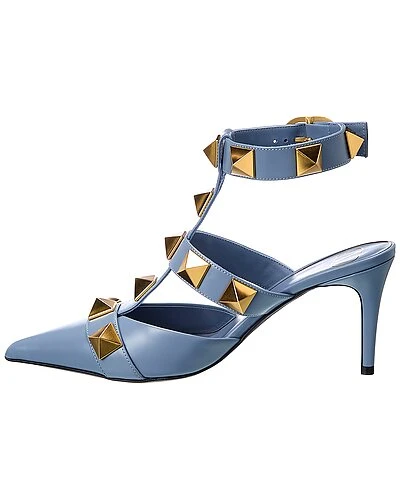 Valentino Roman Stud 80 Leather Ankle Strap Pump Women 4 Valentino Roman Stud 80 Leather Ankle Strap Pump Women - Image 2