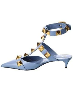 Valentino Roman Stud 40 Leather Ankle Strap Pump Women -Valentino shop 1313420965 RLLD 2