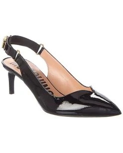 MOSCHINO Logo Patent Slingback Pump Women