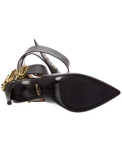 MOSCHINO Logo Leather Pump Women 10 MOSCHINO Logo Leather Pump Women -Valentino shop 1313422633 RLLD 4
