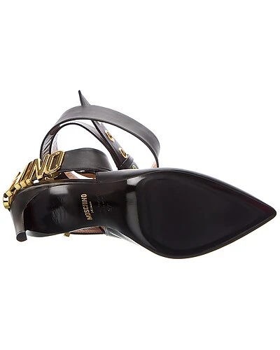 MOSCHINO Logo Leather Pump Women 6 MOSCHINO Logo Leather Pump Women - Image 4