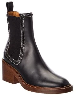 Chloé Mallo Leather Bootie Women