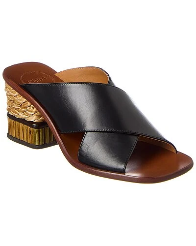 Chloé Laia Leather Mule Women 3 Chloé Laia Leather Mule Women