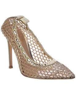 Gianvito Rossi Alisia 105 Mesh & Leather Pump Women