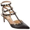 Valentino Rockstud Caged 65 Grainy Leather Ankle Strap Pump Women -Valentino shop 1313427765 RLLD 1