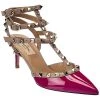 Valentino Rockstud Caged 65 Patent Ankle Strap Pump Women -Valentino shop 1313431141 RLLD 1
