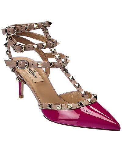 Valentino Rockstud Caged 65 Patent Ankle Strap Pump Women 3 Valentino Rockstud Caged 65 Patent Ankle Strap Pump Women