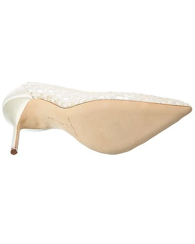 Manolo Blahnik LA 105 Lace & Satin Pump Women 6 Manolo Blahnik LA 105 Lace & Satin Pump Women - Image 4