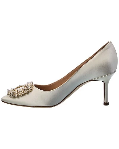 Manolo Blahnik Hangisi 70 Satin Pump Women 4 Manolo Blahnik Hangisi 70 Satin Pump Women - Image 2