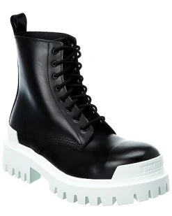 Balenciaga Strike Leather Bootie Women