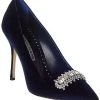 Manolo Blahnik Ttara 105 Velvet Pump Women -Valentino shop 1313444544 RLLD 1