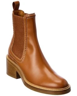 Chloé Mallo Leather Bootie Women