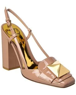 Valentino One Stud 100 Patent Slingback Pump Women