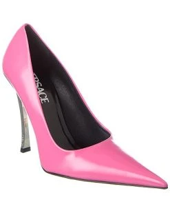 Versace Pin Point Leather Pump Women