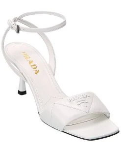 Prada Logo Leather Sandal Women
