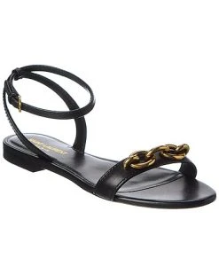 Saint Laurent Maillon Leather Sandal Women