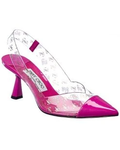 Jimmy Choo Liya 65 Plexi & Patent Slingback Pump Women