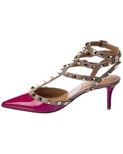 Valentino Rockstud Caged 65 Patent Ankle Strap Pump Women -Valentino shop 1313452337 RLLD 2