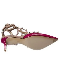 Valentino Rockstud Caged 65 Patent Ankle Strap Pump Women -Valentino shop 1313452337 RLLD 4