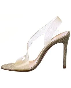 Gianvito Rossi Metropolis 105 Glitter & Vinyl Sandal Women -Valentino shop 1313458343 RLLD 2