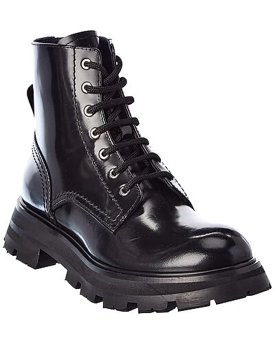 Alexander McQueen Wander Leather Bootie Women 3 Alexander McQueen Wander Leather Bootie Women