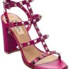 Valentino Rockstud Caged 90 Leather Ankle Strap Sandal Women -Valentino shop 1313471745 RLLD 1