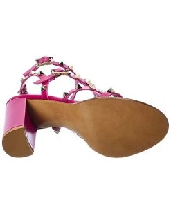 Valentino Rockstud Caged 90 Leather Ankle Strap Sandal Women -Valentino shop 1313471745 RLLD 4