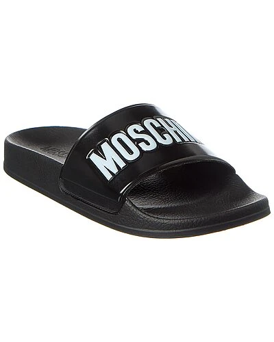 MOSCHINO Logo Embossed Rubber Slide Women 3 MOSCHINO Logo Embossed Rubber Slide Women