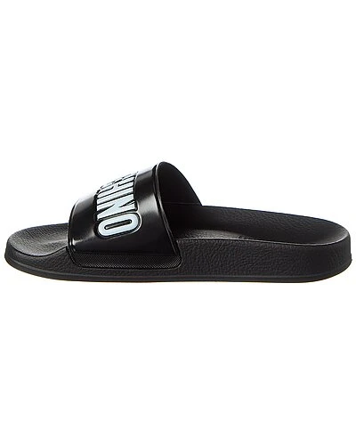 MOSCHINO Logo Embossed Rubber Slide Women 4 MOSCHINO Logo Embossed Rubber Slide Women - Image 2