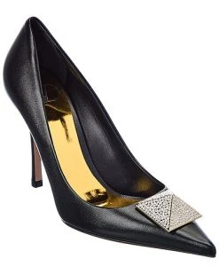 Valentino One Stud 100 Leather Pump Women