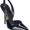 Versace Safety Pin Patent Slingback Pump Women -Valentino shop 1313483590 RLLD 1