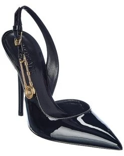 Versace Safety Pin Patent Slingback Pump Women