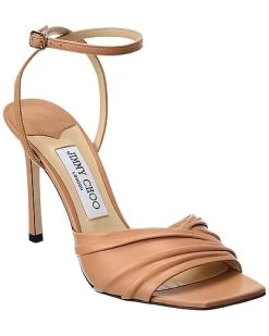 Jimmy Choo Basil 95 Leather Sandal Women