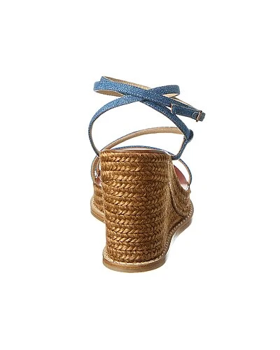 Jimmy Choo Danai 100 Denim Wedge Sandal Women 5 Jimmy Choo Danai 100 Denim Wedge Sandal Women - Image 3