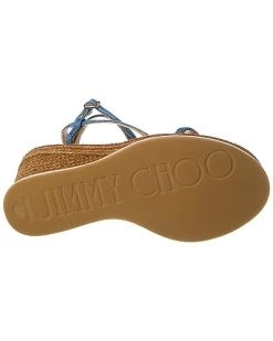 Jimmy Choo Danai 100 Denim Wedge Sandal Women 10 Jimmy Choo Danai 100 Denim Wedge Sandal Women -Valentino shop 1313483630 RLLD 4