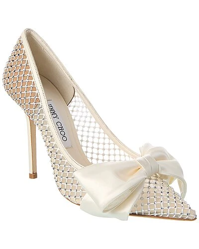 Jimmy Choo Love 100 Crystal Mesh & Leather Pump Women 3 Jimmy Choo Love 100 Crystal Mesh & Leather Pump Women