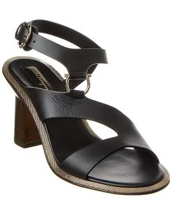 Salvatore Ferragamo Mapi Leather Sandal Women