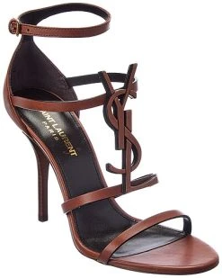 Saint Laurent Cassandra 100 Leather Sandal Women