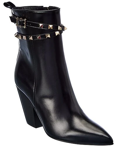 Valentino Rockstud 85 Leather Bootie Women 3 Valentino Rockstud 85 Leather Bootie Women