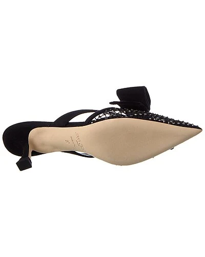 Jimmy Choo Flaca 50 Mesh & Suede Mule Women 6 Jimmy Choo Flaca 50 Mesh & Suede Mule Women - Image 4