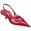 Prada Brushed Leather Pointy-Toe Slingback Pump Women