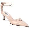 Prada Brushed Leather Pointy-Toe Pump Women