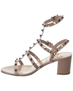 Valentino Rockstud Caged 60 Leather Ankle Strap Sandal Women -Valentino shop 1313492850 RLLD 2