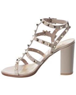 Valentino Rockstud Caged 90 Leather Ankle Strap Sandal Women -Valentino shop 1313492864 RLLD 2