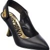 MOSCHINO Logo Leather Slingback Pump Women