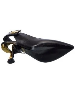 MOSCHINO Logo Leather Slingback Pump Women -Valentino shop 1313497462 RLLD 4